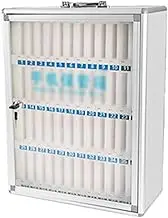 Wall-Mounted Cell Phones Storage Cabinet Pocket with Lock for Office Classroom Cell Phone Cabinet Silver Storage Locker Box (Size : 48 Slots)