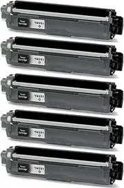 Ink Stop 5 Pack Compatible Toner Cartridge for Brother TN-251BK TN251BK Brother DCP9015CDW HL3150CDN HL3170CDW MFC9140CDN MFC9330CDW MFC9335CDW MFC9340CDW