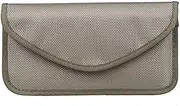 RFID Signal Blocking Key Bag Canvas Protective Anti-Tracking Anti-Spying Anti Radiation Pouch Signal Blocker Jammer Shielding Wallet for Cell Phone Privacy Protection Car Anti-Hacking Case (Khaki)