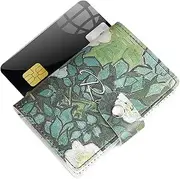 [Generic] Credit Card Holder for Women - Anti-Demagnetization Card Case with Floral Pattern, Slim Card Holder for Women, Compact Credit Card Holder for Women, Stylish Wallet for Cards, ID Cards, white rose