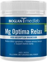 BIOGLAN MEDLAB Mg Optima Relax Lemon Lime 150g