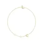 14k Yellow Gold .04 CTW Natural Diamond Initial L 6-7" Bracelet Gift for Mother