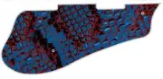 Pickguard Pick Guard 5120 Graphical Graphic Guitar Snake Skin Blue