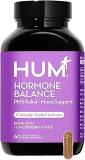 HUM Moody Bird - Women's Monthly Support Supplement with Dong Quai & Chaste Berry (60 Vegan Capsules)