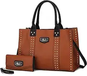[MKF Collection] Tote Bag for Women, Vegan Leather Top-Handle Crossover Wristlet wallet & Satchel Handbag Purse by Mia k