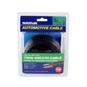 Narva 5826-10TW 50A 6MM Twin Core Sheathed Cable (10M) Red/Black with Black T...