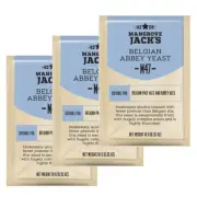3 x Mangrove Jack's M47 Belgian Abbey Beer Yeast 10g Home Brew Sachet FP