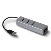USB 3.0 Hub Ethernet Network Adapter 3 Ports USB 3.0 Hub To RJ45 Lan 10/100/1000M Network Card For Macbook Windows