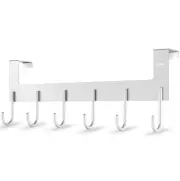 Over The Door Hanger, Metal Over The Door Hook Rack with 6 Hook for Hanging T...