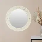 Mop inlay floral mirror ,handmade bone inlay mirror, white mirror bone inlay