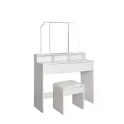Levede Dressing Table Stool Foldable Mirror Jewellery Cabinet Makeup Storage