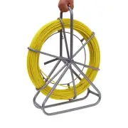 6mm 425ft Fishtape Fiberglass Wire Cable Running Rod Duct Rodder Fishtape Puller