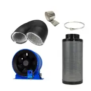 Hyperfan v2 250MM (10" Inch) + Pro Grow Carbon Filter 250 x 600MM 850CFM + 5M Du