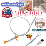 Drain Snake Clog Remover Hair Removal Cleaning Tool Plumbing Pipe Sewer Tools V$