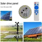 Remote Control Dual Color LED Panel Round Solar Lighting Circular Lamp Board