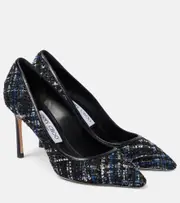 [Jimmy Choo] Jimmy Choo Romy 85 tweed pumps AU 9 black