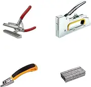 4 in 1 Canvas Stretching Kit with Regular Size Plier (Canvas Plier + Tacker + Staple Remover + 2400 Staples) Value Pack