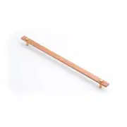 Lenah 416mm Cabinet Handle, Tasmanian Oak &amp; Polished Gold Face Caps