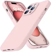 ROUMAYMAY for iPhone 12 Pro Case, Liquid Silicone Shockproof Upgraded [Camera Cover], with Soft Fine Smooth Microfibre Lining Anti-Scratch, Full Body Phone Case for iPhone 12 Pro Cover, Pink