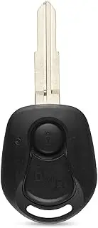 FLJKCT Car Key Shell 2 Buttons Flip Folding Remote Car Key Case Key Shell Uncut Blade Case Cover,for SsangYong Actyon SUV Kyron Rexton