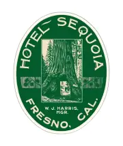 HOTEL SEQUOIA Fresno Vintage Sticker
