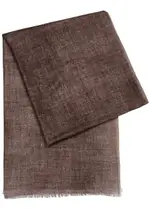 Ama Pure Double-faced Wool Scarf - Brown ONE SIZE