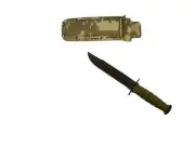 Fixed Blade Neck 6" Knife with Digital Camo Sheath