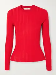 [Daughter] &Daughter - Ribbed Wool Sweater - Red - x large x large Red