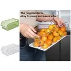 Fridge Drawer Transparent Storage Drainage Fruit Egg Basket Visible