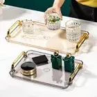 Tea Cup Tray Light Luxury Rectangular Tray Cosmetics Storage Tray