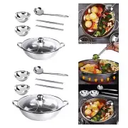 Hot Pot Pan Kitchenware Kitchenware Cookware with Bowls, Spoon, and Chopsticks