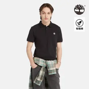 【Timberland】男款黑色休閒短袖Polo衫(A2EPM001)