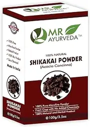 MR Ayurveda 100% Herbal Shikakai Powder | Shikakai Powder Organic | Shikakai Powder for Hair | Shikakai Powder for Face | Shikakai Powder for Hair Wash, 100 Grams