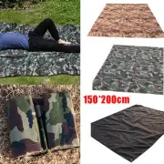 2mx1.5m Camo Waterproof Rain Fly Tent Tarp Camping Sun Shelter Canopy Hammock AU