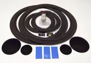 Jensen Model 6 Complete Mid & Woofer Foam Repair Kit w/ Shims & Dust Caps!