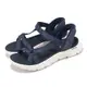 Skechers 涼鞋 Go Walk Flex Sandal-ILLUMINATE Slip-Ins 女鞋 藍 白 避震 輕量 涼拖鞋 141481NVY