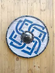 Medieval Viking Wooden Shield – Handmade Authentic Battle-Worn Warrior Shield