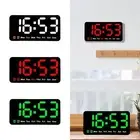 Desk Digital Clock Modern with Indoor Temperature, Date Table LED Alarm Clock