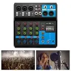 5 Channel Mini Bluetooth Audio Mixer DJ Live Console Sound Card Studio Mixer