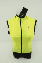 NEW! Assos UMA GT Summer Cycling Wind Vest Women's Medium Yellow/Black