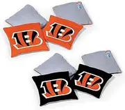 NFL Pro Football Dual Sided Bean Bags by Wild Sports, 8 Count, Premium Toss Bags for Cornhole Set - Great for Tailgates, Outdoors, Backyard