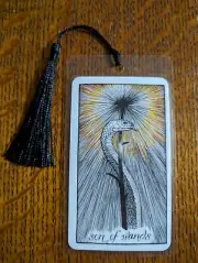 SON OF WANDS Bookmark Tarot Card Wild Art Deck X-mas Gift Oracle Snake Knight