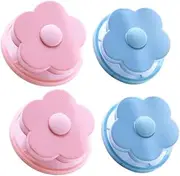 UTHCLO 4pcs Flower Laundry Ball Hair Remover Cleaning Bag Machine Washing Clothes Cleaning Hair Removing Filter Bag Stain- Random Color