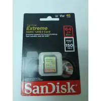 在飛比找蝦皮購物優惠-SanDisk 64G SD Extreme SDXC V3