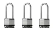 Master Lock M1XTRILH Laminated Steel Padlock, 1-3/4", Pack-3