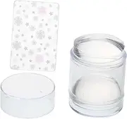 Outanaya Nail Stamp Nail Tools for Nail Art Stencils Nail Art Stamp Nail Polish Stamper Fingernails Template Stencil Stamps Nail Print Stamper Manicure Template Transparent Silica Gel