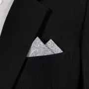 NEW - 2 Point 100% Cotton Pre-Folded Pocket Square Handkerchief Insert
