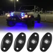 4 Pods LED Rock Light Underglow Lamp w/ Bluetooth App For Jeep Liberty Wrangler