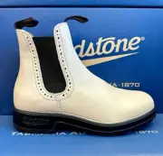 Blundstone 2156 Women's High Top Pearl White Leather Chelsea Boots NEW IN BOX
