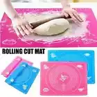 Silicone Baking Mat Pastry Bakeware Pad Tray Clay Fondant Sheet Pastry Board AU